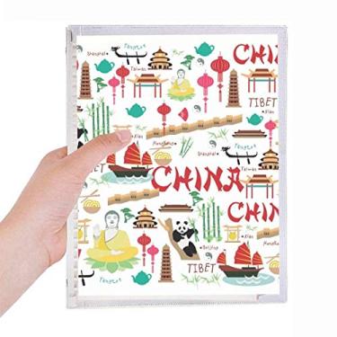 Imagem de China Bamboo Lantern Panda Notebook Folhas Soltas Diário Recarregável Diário Papelaria