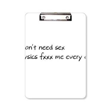 Imagem de Placa de apoio com citação sobre a física para prancheta pasta de escrita A4