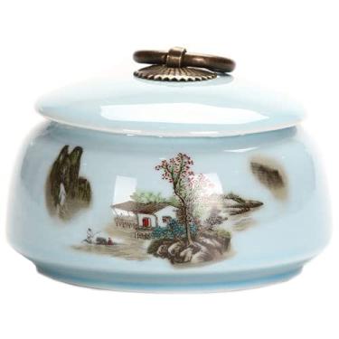 Imagem de Potes de chá de cerâmica para viagem, armazenamento selado, caixa de chá, recipiente de café para biscoitos, recipiente de chá