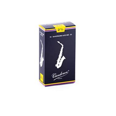 Imagem de Palheta Tradicional 2,5 para Sax Alto com 10 unidades embaladas individualmente - SR2125