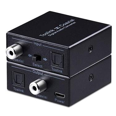 Imagem de Adaptador divisor de conversor de áudio digital Swtich bidirecional Swtich óptico para coaxial e coaxial para coaxial, SPDIF Toslink
