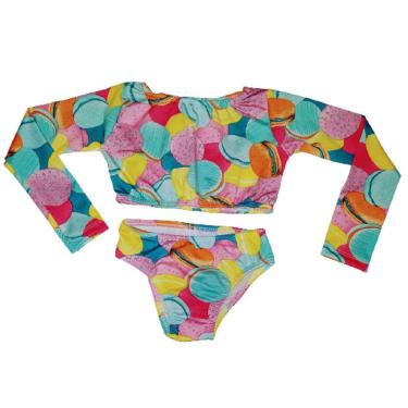 Imagem de Biquini infantil manga longa Estampado