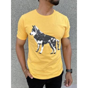 Imagem de Camiseta Estampa Lobo Amarelo Manga - Acostamento