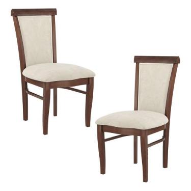 Imagem de Kit 2 Cadeiras De Madeira Maciça Para Sala De Jantar Mônaco M19 Imbuia