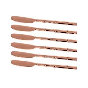 Imagem de Conjunto de Espátulas Fracalanza Steel Wood em Aço Inox Cobre - 6 Peças