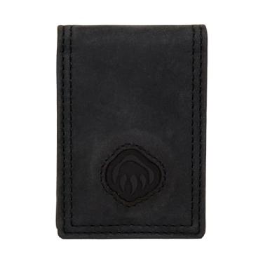 Imagem de WOLVERINE Carteira masculina fina | capa de cartão | clipe de dinheiro | proteção RFID | janela para identidade | robusta | couro | tela, Durashocks - Preto, Card Case