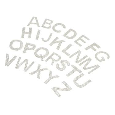 Imagem de Tofficu 1 Conjunto adesivos strass aplique strass adesivos alfabeto colar cola quente patch bordado decoração acessórios pano adesivos apliques roupas camisa o ferro decorar