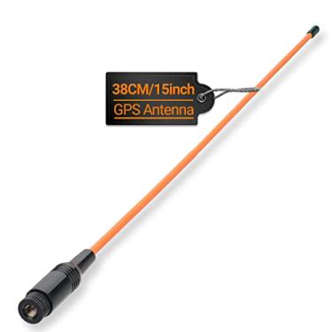 Imagem de Receptor flexível de longo alcance estendido antena laranja atualização 38.1 cm antena chicote para Garmin GPS Alpha 100 200 200i Astro 220 320 430, Roniware