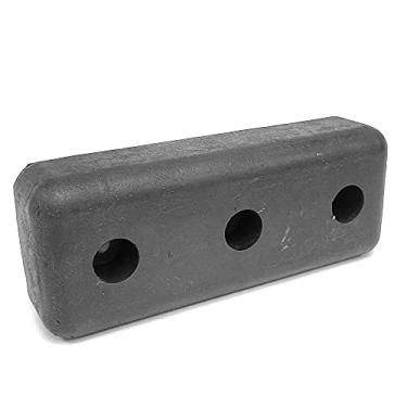 Imagem de Aurora TSCPBA-687 Borracha Reforçada Retangular 3 Furos 21-1/4" x 4-3/8" x 2-1/2" Doca Moldada Semi-Comercial Caminhão Trailer Chassis Flatbed