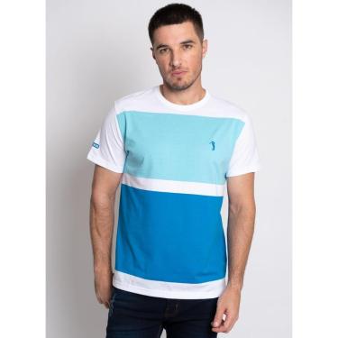 Imagem de Camiseta Aleatory Listrada Megz Azul-Masculino