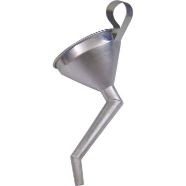 Imagem de Funil metálico 2 curvas para troca de óleo de moto lubefer.