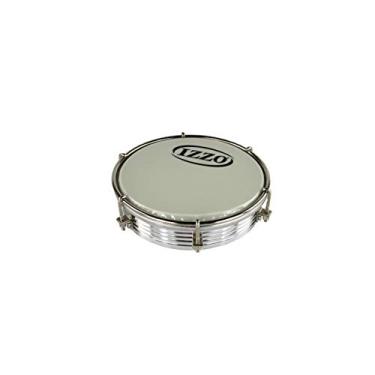 Imagem de TAMBORIM 06 POL ALUMINIO ANODIZADO PRATA C/PELE LEITOSA IZZO