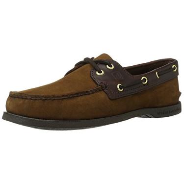 Imagem de Sperry Sapato náutico masculino autêntico original com 2 furos, Marrom, 48