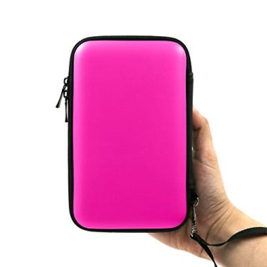 Imagem de ADVcer 3DS Case, EVA Waterproof Hard Shield Protective Carrying Case with Detachable Hand Wrist Strap Compatible with Nintendo 3DS, 3DS XL, New 3DS, DSi, DSi XL, DS, DS Lite (Fuchsia)