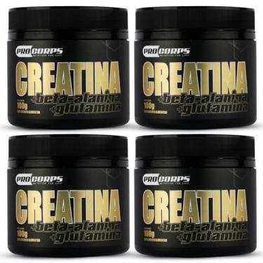 Imagem de Kit 4x Creatina Beta Alanina e Glutamina 100g (cada) Pro Corps