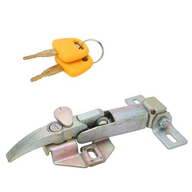 Imagem de Fechadura do capô do Motor, Trava Tampa do Motor Escavadeira Em Aço Inoxidável Com Chave, Acessório Escavadeira para ZAX120 ZAX130 ZAX200 ZAX210, Ferrolhos