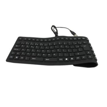 Imagem de Teclado Com Fio Flexível Emborrachado Macio Usb Dw105 - DACAR