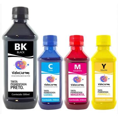 Imagem de Kit 4 Tinta Compatível HP 8100 8600 8630 950 951 1,25L CMYK Pigmentado