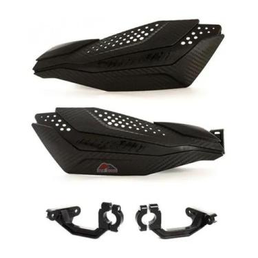 Imagem de Protetor De Mão Circuit - Dakar - Preto Com Carbono - Modelo Universal
