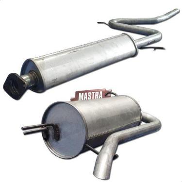 Imagem de Kit Escapamento Abafador + Silencioso Palio Weekend 1.8 8v - ScapJá