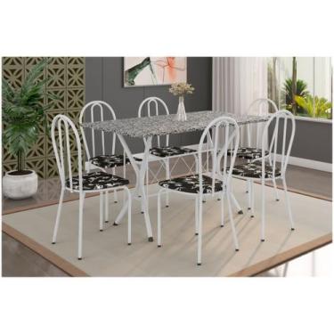 Imagem de Mesa de Jantar 6 Lugares Retangular Branca - Artefamol América Bruna, 