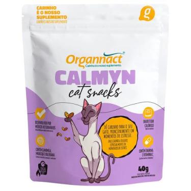 Imagem de Calmyn Snacks para Gatos 40g - Organnact