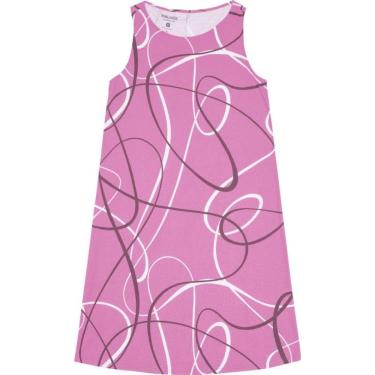 Imagem de Vestido Manga Curta Estampado Meia Malha Malwee Ref. 104806