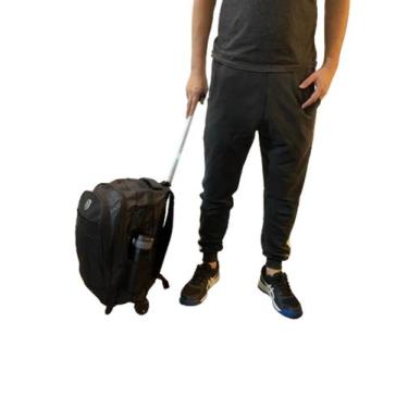 Imagem de Mochila Mala Preto Masculina Rodinha Impermeavel- Alça reforçada Cor P