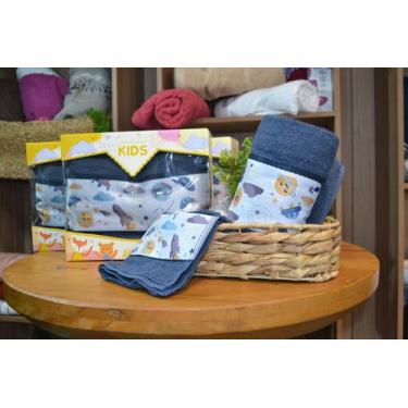 Imagem de Kit Toalha de Banho e Rosto Infantil Space menino  presenteavel natal 