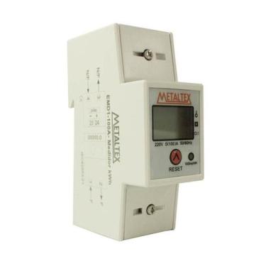 Imagem de Medidor De Consumo Bifásico 220v Kw/H 100a Metaltex, Branco