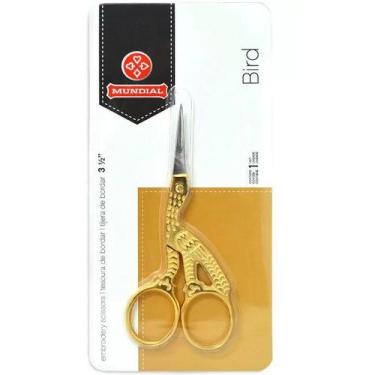 Imagem de Tesoura para Bordar Passaro Dourado Mundial M428-3.1/2