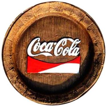 Imagem de Tampa de Barril Artesanal Grande em Alto Relevo Coca Cola - Retrofenna