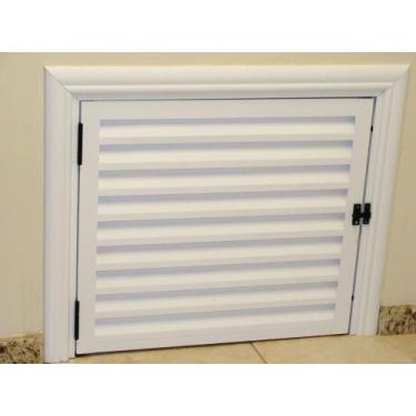 Imagem de Portinhola 1F.Giro Veneziana Ventilada  Aluminio Br. - ALUGUAPO, 4kg, 