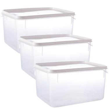 Imagem de Pote de plástico transparente para freezer e micro-ondas 6,5 litros co
