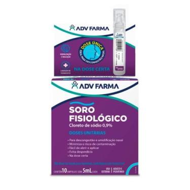 Imagem de Soro Fisiológico ADV Farma Dose Única 10 Unidades 5ml Cada
