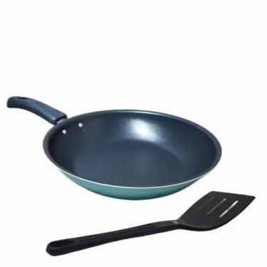 Imagem de Frigideira N 24 Antiaderente + 1 Espátula De Nylon - Marcolar, Preto, 