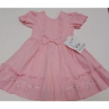Imagem de Vestido Luxo Infantil Menina Tricoline Bordado Paraiso 15597-Feminino