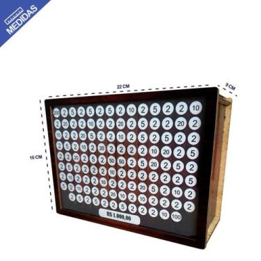 Imagem de 1 Cofre Guardar Dinheiro Woodbox Criativo Decorativo Método Japonês Pr