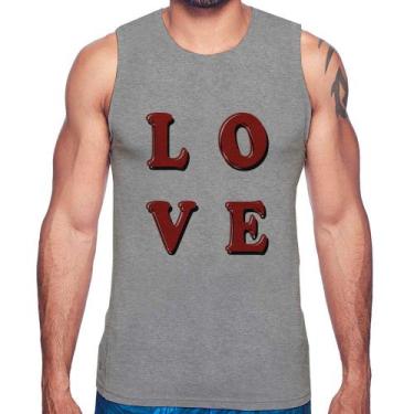 Imagem de Regata LOVE - Foca na Moda, Cinza, G
