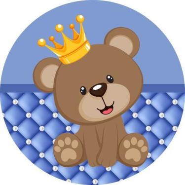 Imagem de Painel Festa Redondo C/ Elástico 1,50m Ursinho Príncipe - Fadrix