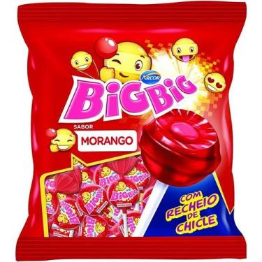 Imagem de Pirulito Chicle Big Big Morango 500gr Arcor