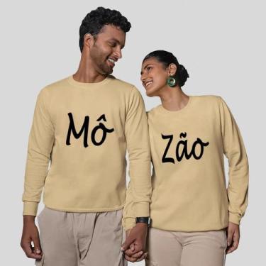 Imagem de Kit 2 Blusas Frio Moletom Careca Sem Capuz Casal Namorados - MP Moda M