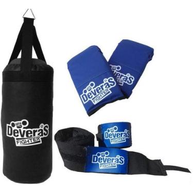 Imagem de Kit de boxe infantil com saco de pancadas infantil + bandagem para box