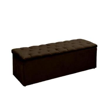 Imagem de Recamier Calçadeira Lana Para Cama Box King 195 CM - Sv Decor, Marrom