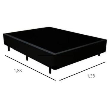 Imagem de Base para colchão box de solteiro preto 1,38 - village móveis