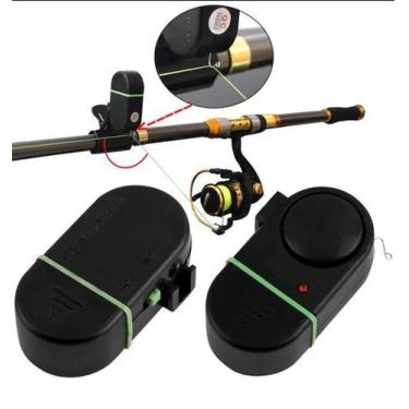 Imagem de Kit 2 Alarme Eletrônico Para Vara De Pesca C/ Led Super Barulhento - T