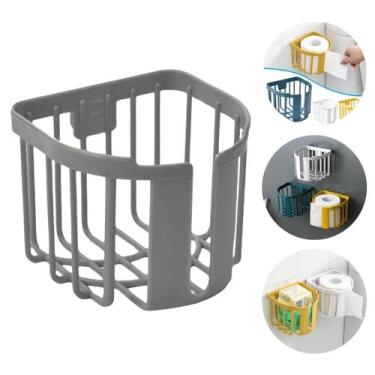 Imagem de Suporte Para Papel Higiênico Organizador Banheiro Adesivo - Sutt, Cinz
