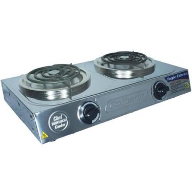 Imagem de Fogão Elétrico Profissional Mesa 2 Bocas 220mm 3000W Safira Inox 220V 