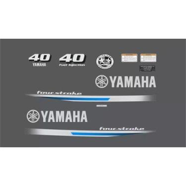 Imagem de Kit Adesivo Para Motor De Popa Yamaha 40 Hp 4 Tempos - SPTS