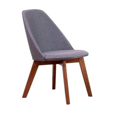 Imagem de Cadeira De Jantar Com Pés De Madeira Multimóveis Cr50092 Chumbo Chumbo